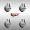 Service Caster 5 Inch 316SS Thermoplastic Rubber Wheel Swivel Bolt Hole Caster Set with Brake SCC-SS316BH20S514-TPRB-TLB-4 - alternate 4